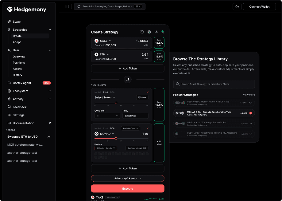 Create strategy yield preview