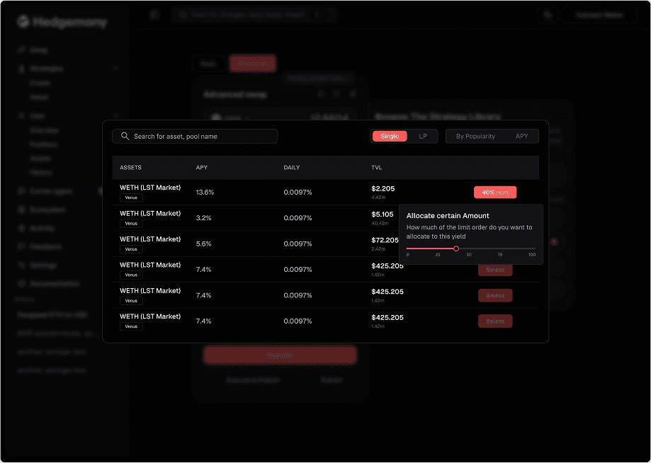 Yield popup preview